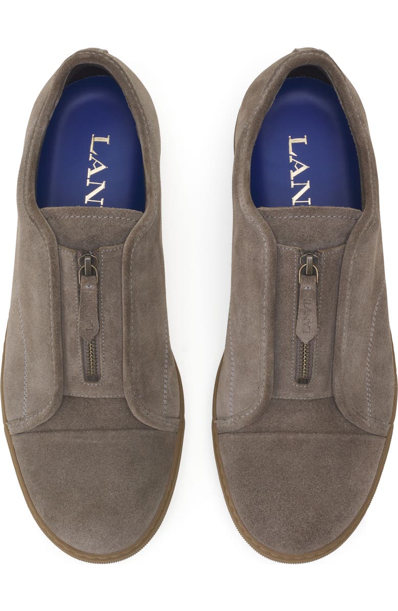 Lanvin Dbb1 Suede Zip Sneakers, Alternate, color, Khaki