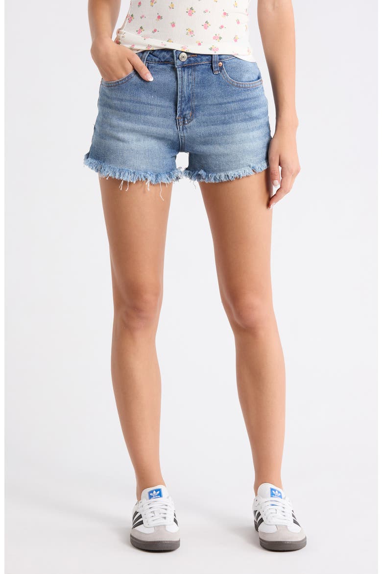 Festival Denim Shorts, Main, color, MEDIUM WASH