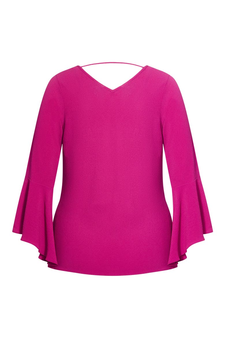 Bell Sleeve Top, Alternate, color, SANGRIA