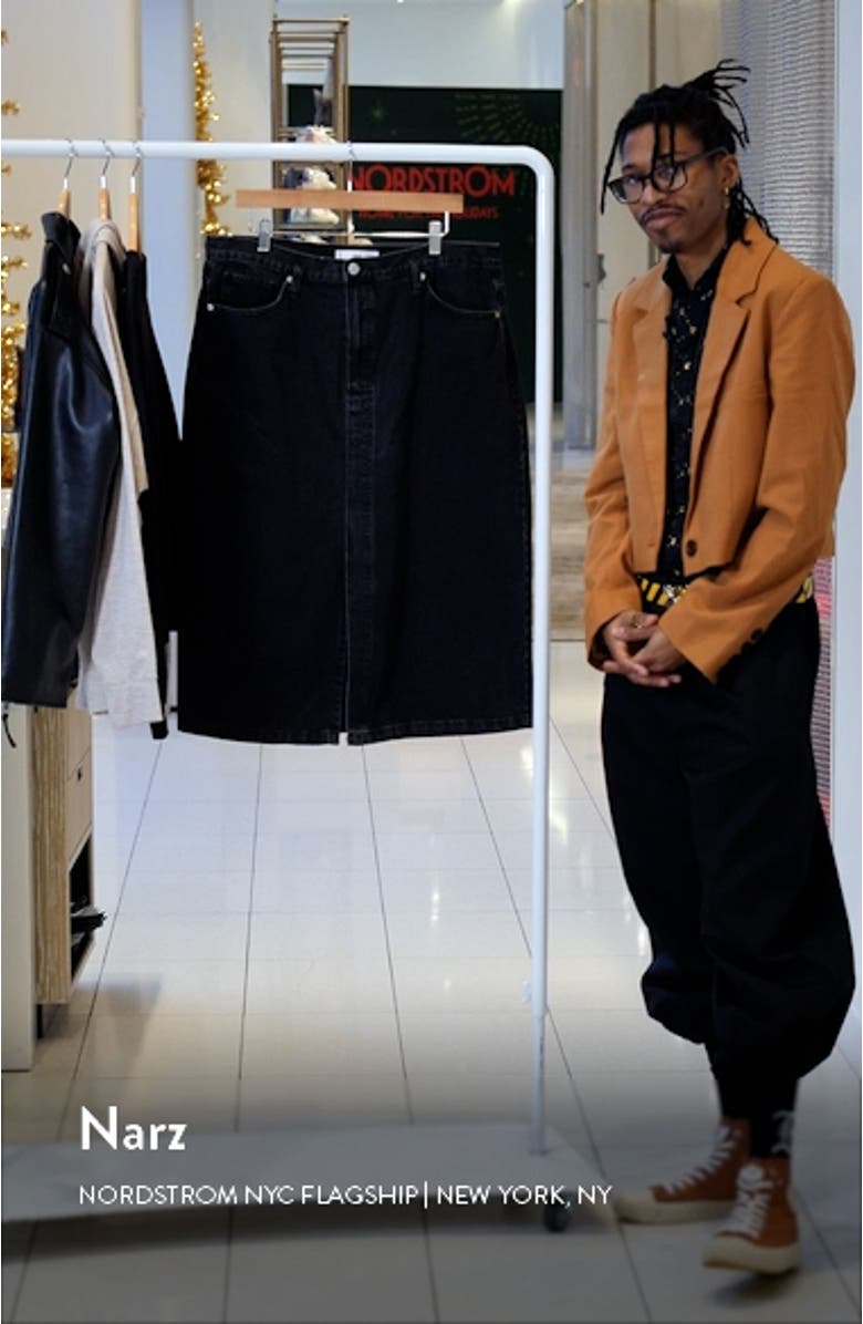 Denim Midi Skirt, sales video thumbnail