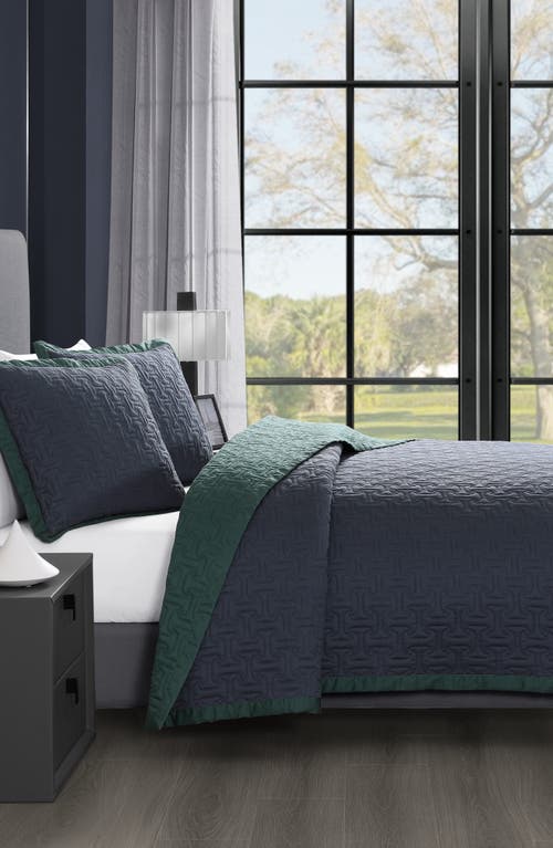 Bebejan 3-piece Reversible Quilted Coverlet Set In Blue