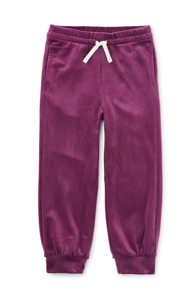 Tea Collection Easy Fit Very Velour Joggers, Alternate, color, Cosmic Berry