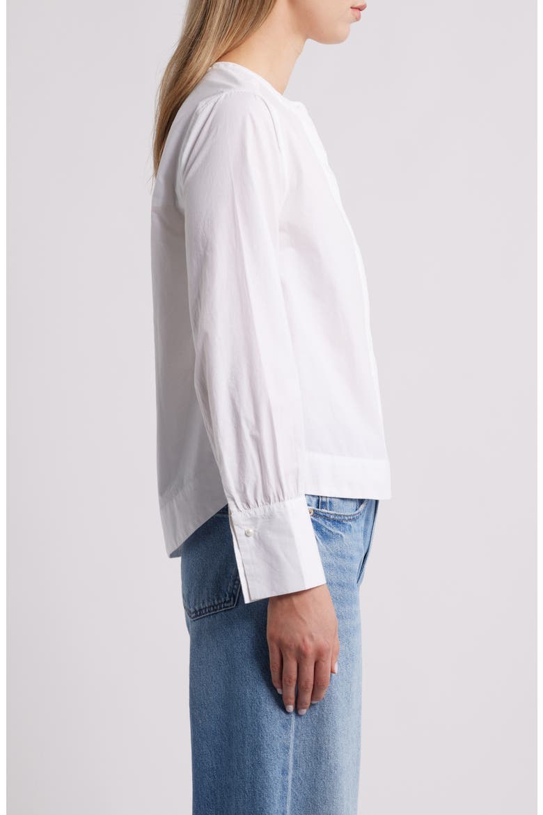 Paper Long Sleeve Cotton Poplin Button-Up Shirt, Alternate, color, WHITE