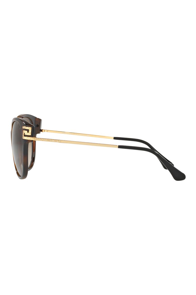 57mm Gradient Cat Eye Sunglasses, Alternate, color, HAVANA / LIGHT/DARK BROWN GRADIENT