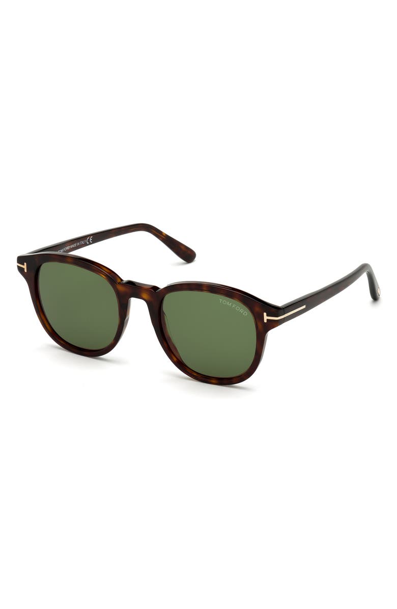 TOM FORD Jameson 52mm Round Sunglasses, Alternate, color, 