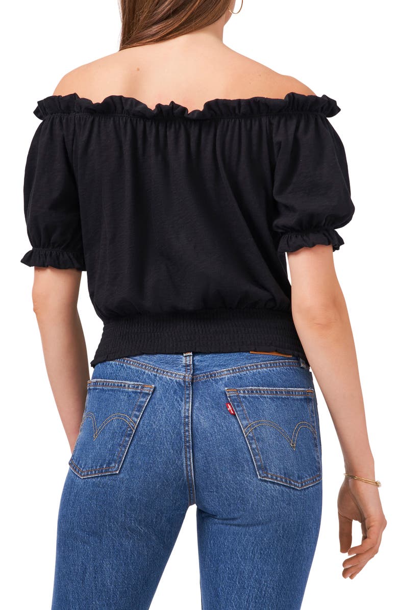 1.STATE Smocked Off the Shoulder Top, Alternate, color, 