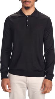 STUDIO GARNET LOS ANGELES Lightweight Merino Wool Three-Button Polo