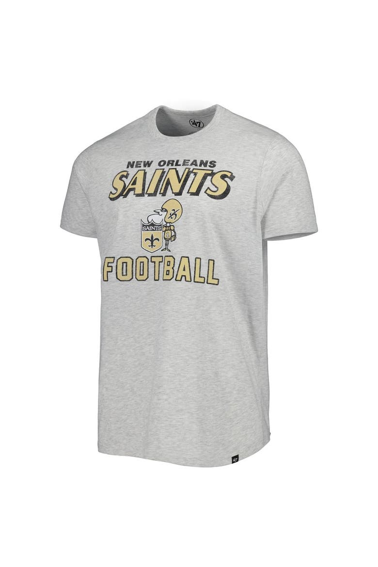 Men's '47 Heathered Gray New Orleans Saints Dozer Franklin Lightweight T-Shirt, Alternate, color, Gray