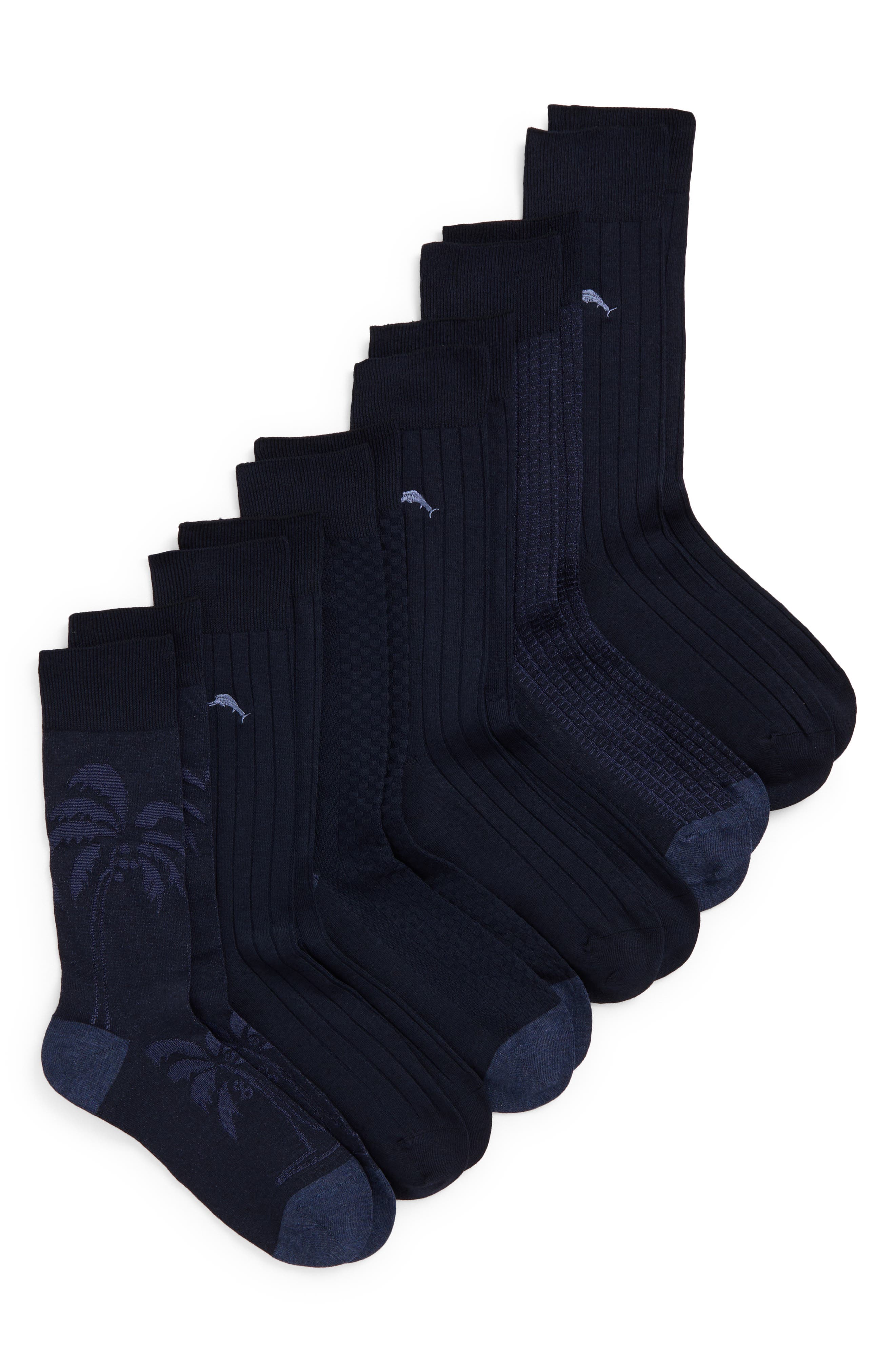Assorted Texture 6-Pack Crew Socks