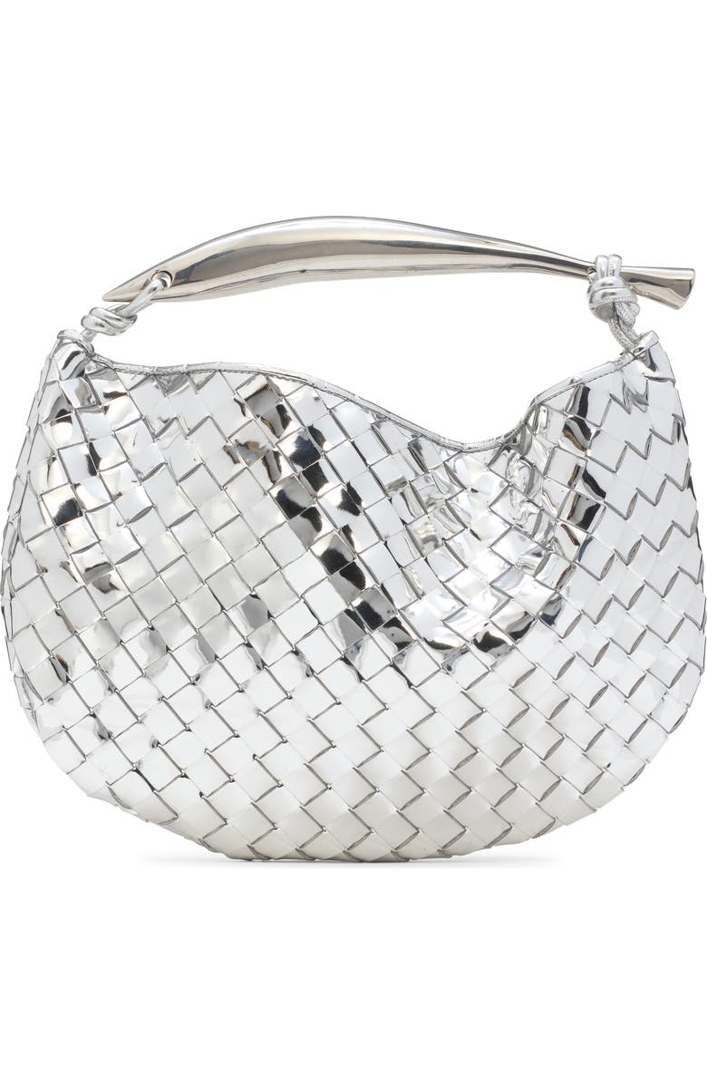 Bottega Veneta Small Sardine Intrecciato Leather Top Handle Bag, Alternate, color, Silver/ Vintage