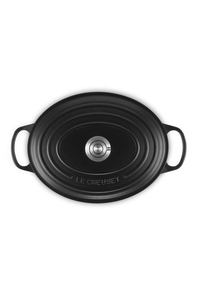 Signature Enameled Cast Iron Oval Dutch Oven, Alternate, color, LICORICE