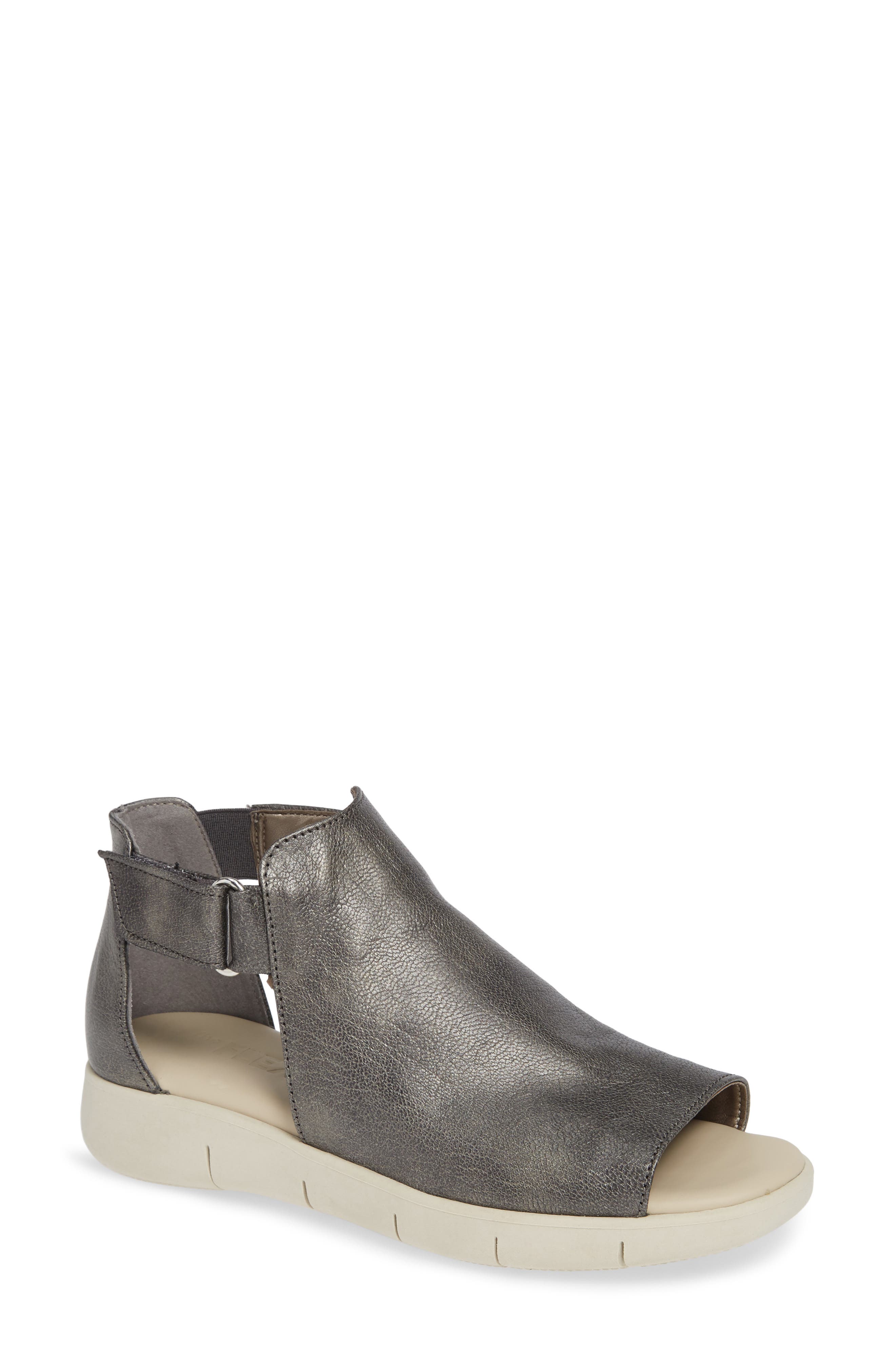 Front Row Sandal, Main, color, GREY LEATHER