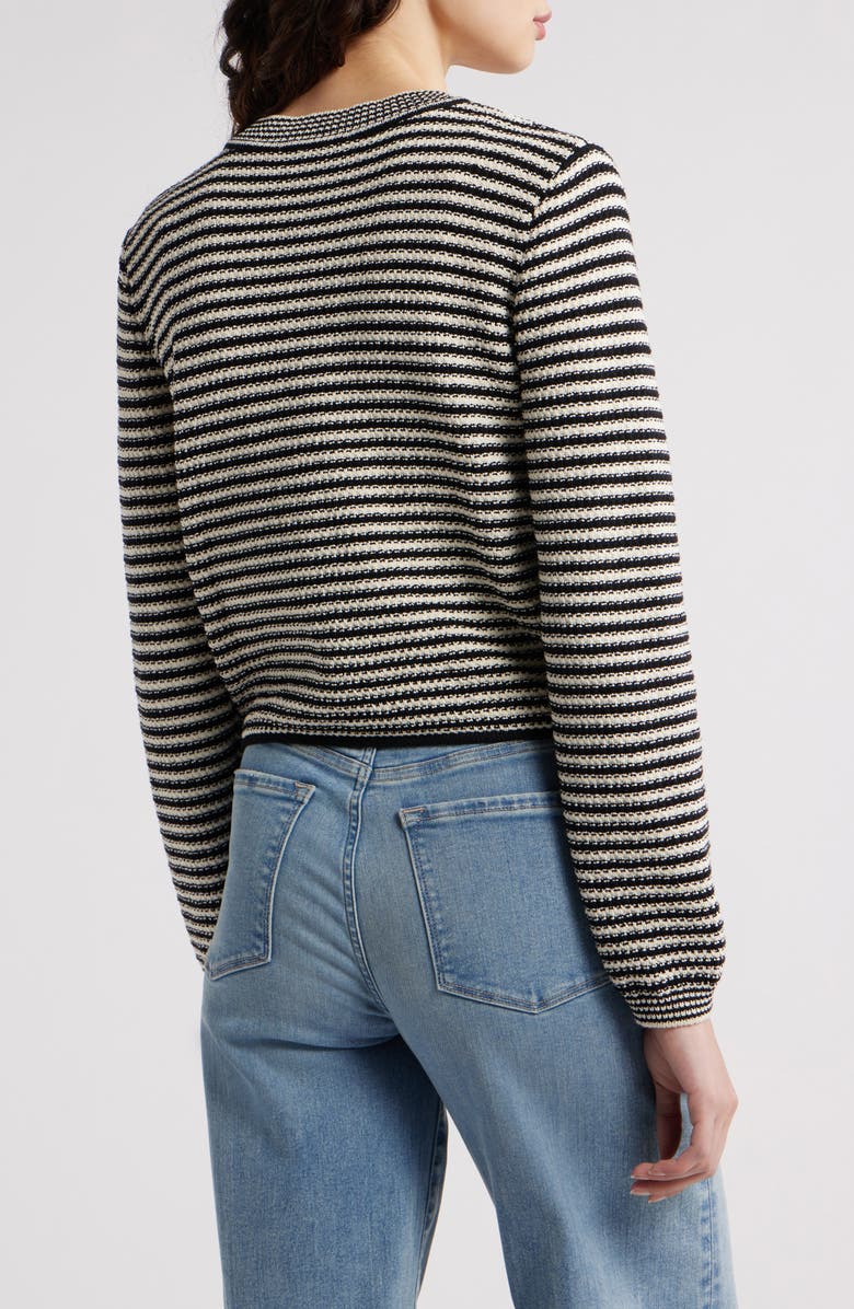 FRAME The Court Double Breasted Cardigan, Alternate, color, Black Multi