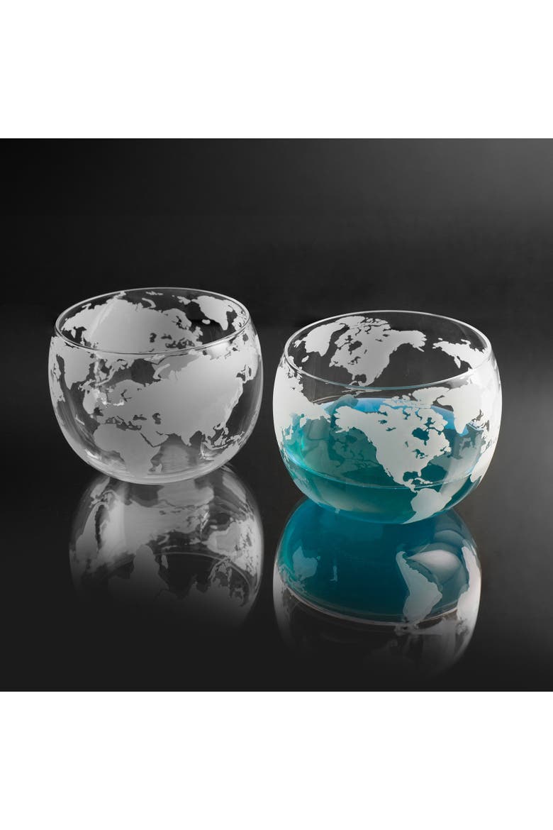 Revolve Globe Glass - Set of 2, Alternate, color, Clear