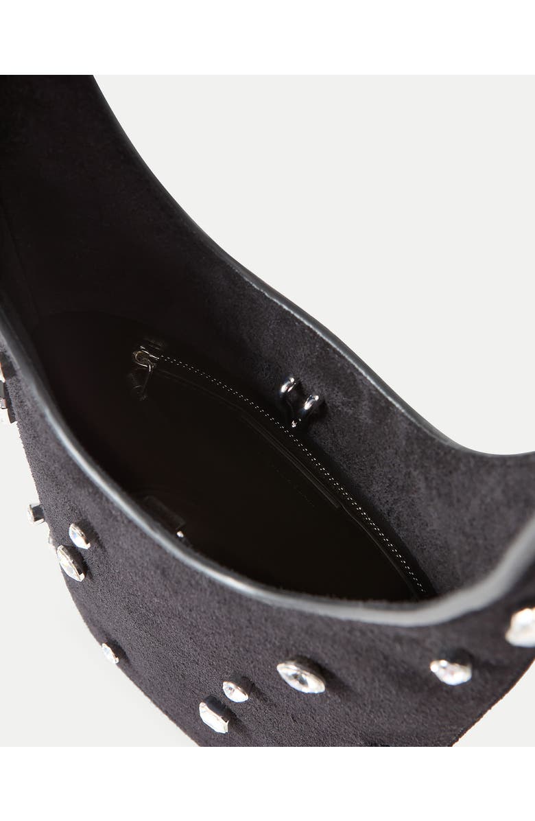 Veronica Beard Small Crystal Loop Bag, Alternate, color, Black