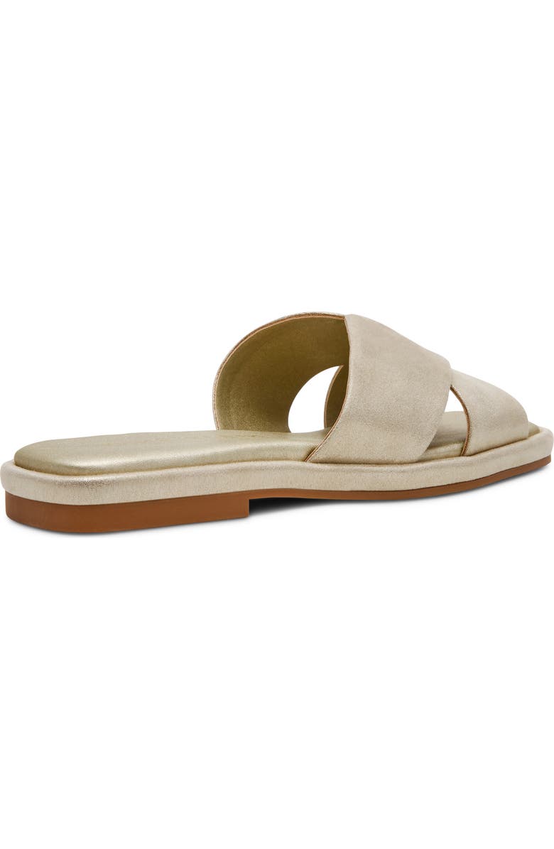 Anne Klein Khloe Crossover Strap Slide Sandal, Alternate, color, Platinum