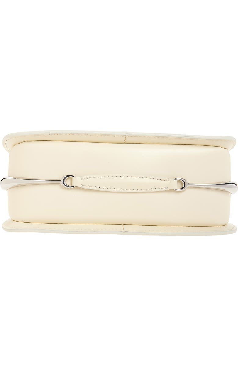Rabanne Micro Ring Leather Top Handle Bag, Alternate, color, Ivory/ Silver