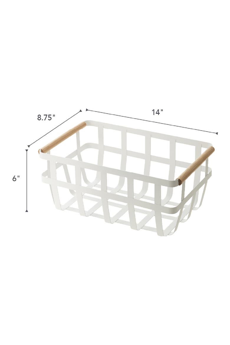 Dual Handle Storage Basket, Alternate, color, WHITE