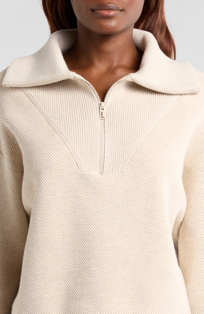 Lunya Cottonsilk<sup>™</sup> Organic Cotton Blend Half Zip Pullover, Alternate, color, 