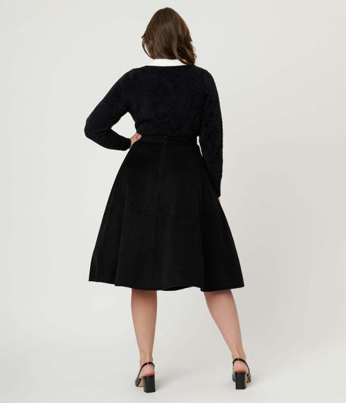 Unique Vintage High Waist Soda Shop Swing Skirt In Multi