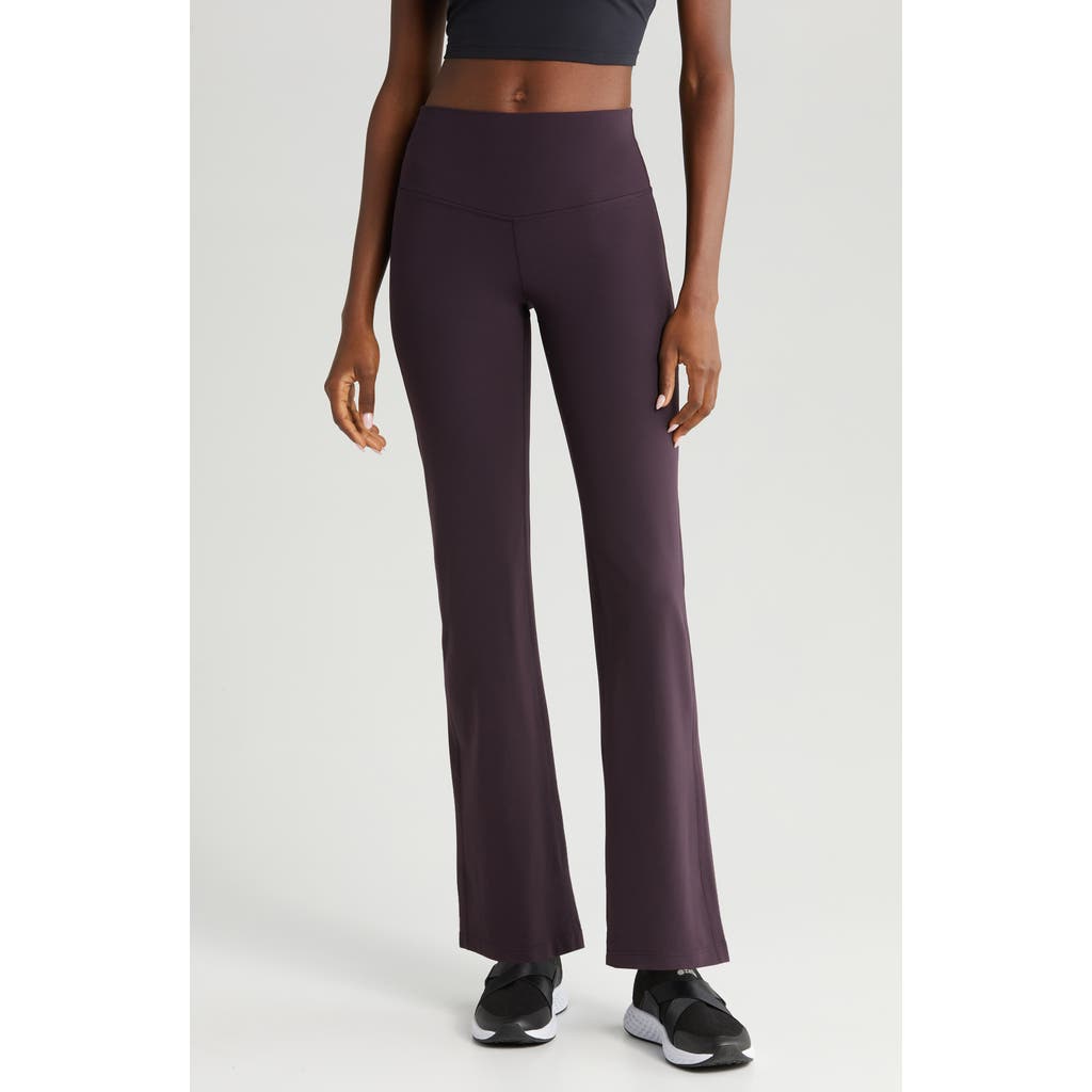 Zella Studio Luxe High Waist Flare Pants In Purple Nebula