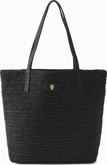 Helen Kaminski Davoletta Raffia Crochet Small Tote Bag