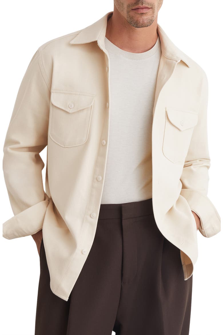 Astra Cotton Shirt Jacket, Main, color, STONE