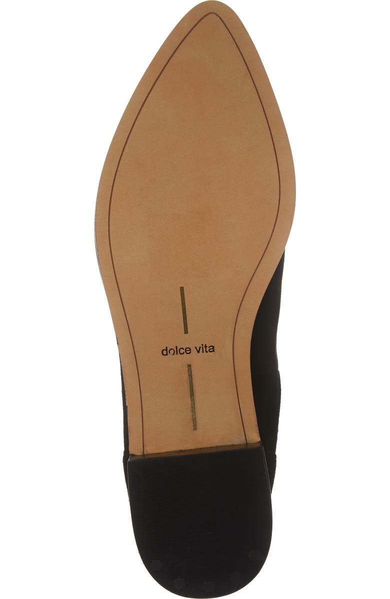 Dolce Vita Macie Pointy Toe Chelsea Bootie, Alternate, color, Onyx Suede