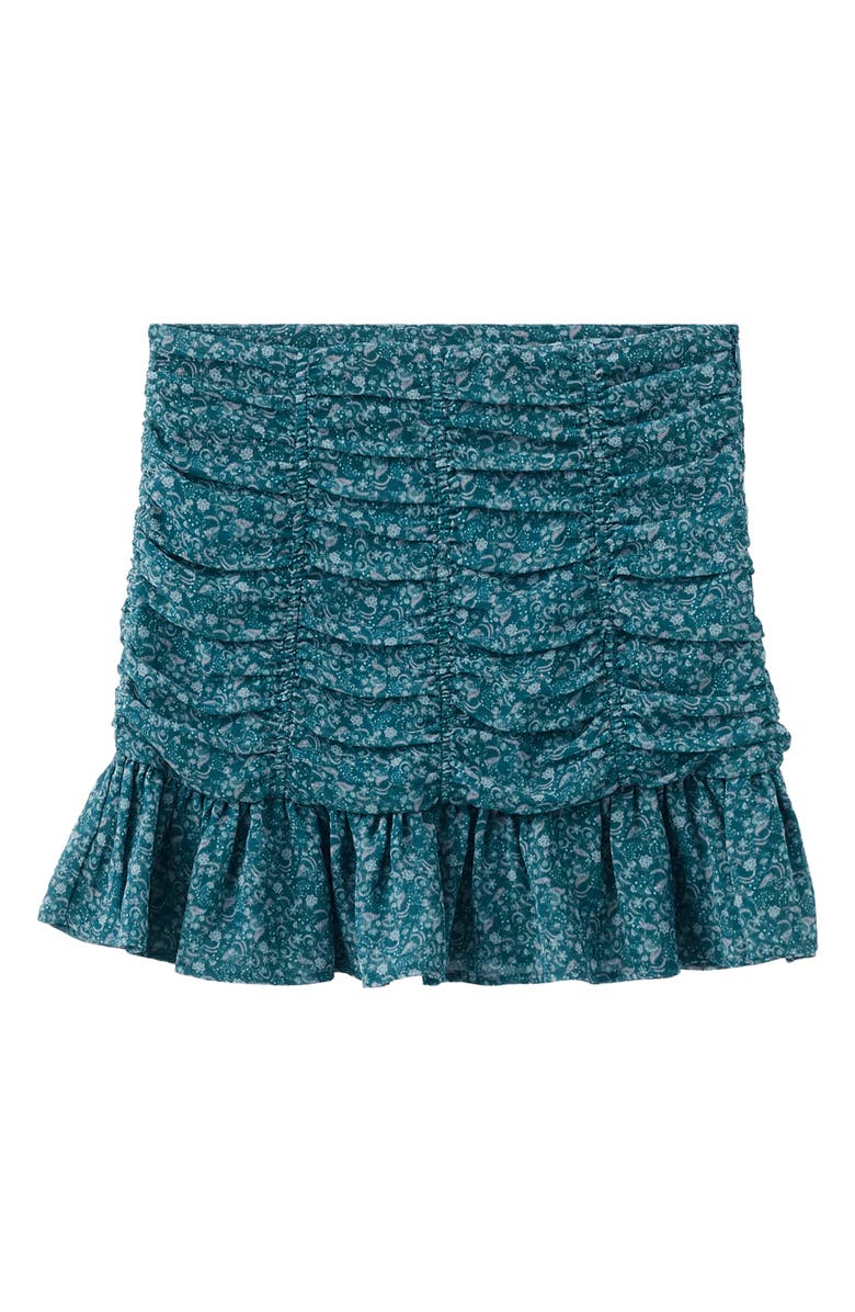 MANGO TEEN Ruffle Print Skirt, Alternate, color,