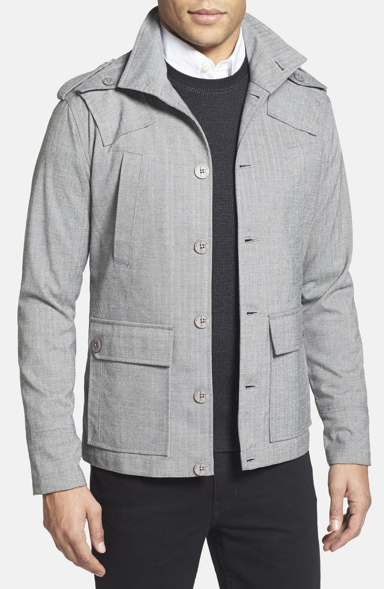 Kane & Unke 'Backbone' Herringbone Military Jacket, Main, color,