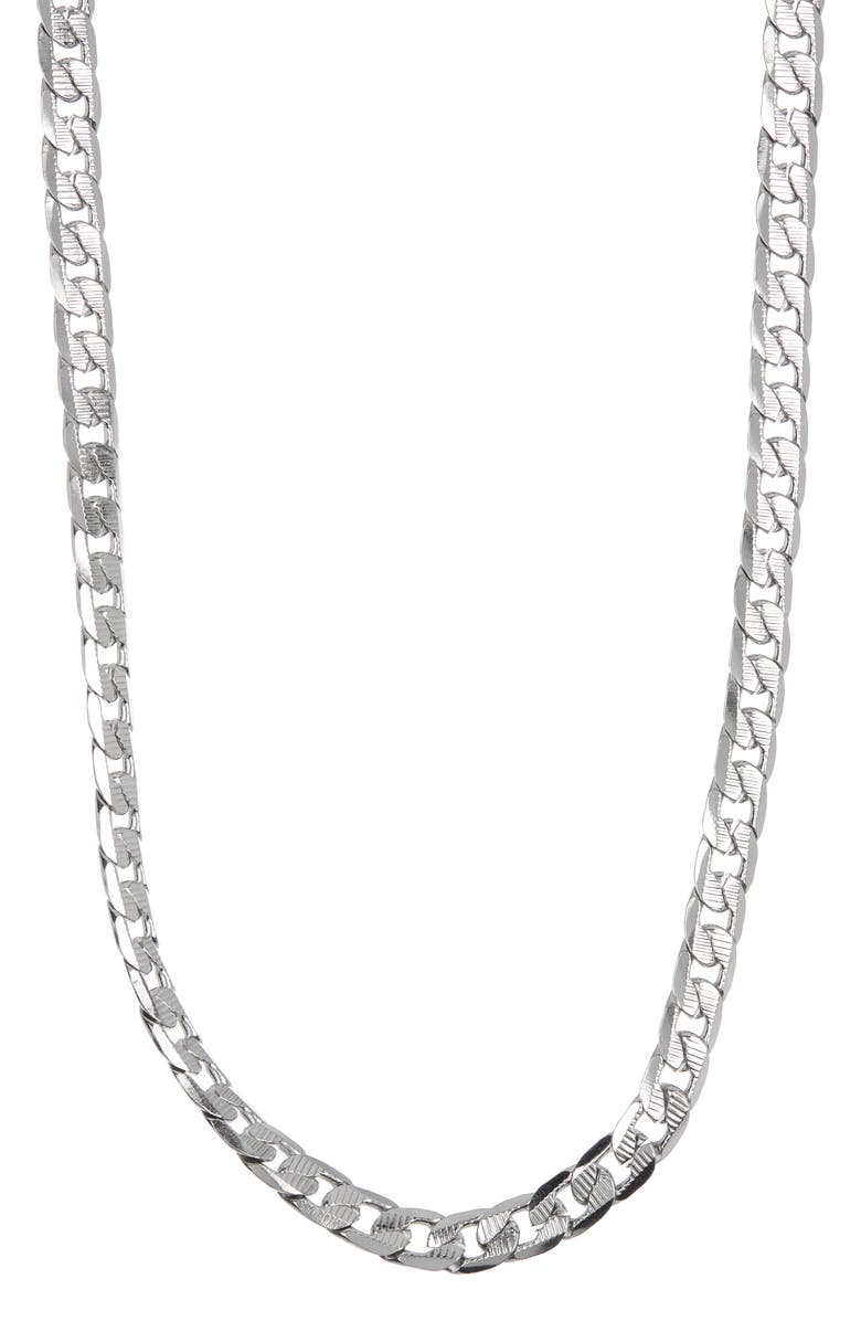 HMY JEWELRY Curb Chain Link Necklace, Main, color, 