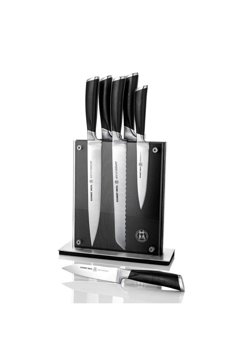 Heritage 7-Piece Knife Block Set, Main, color, Black