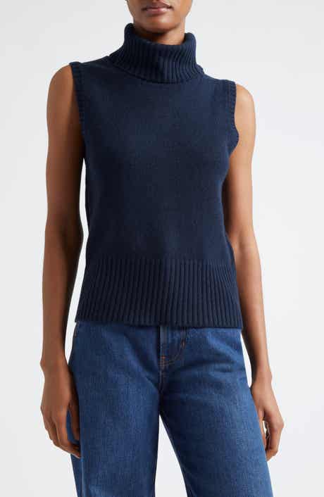 Mazzy Sleeveless Cashmere Turtleneck Sweater