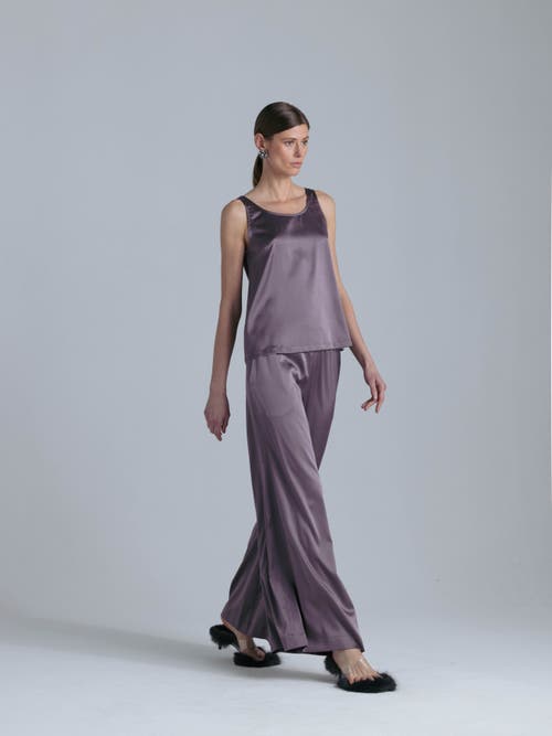 Alas Silk Tank Top In Purple