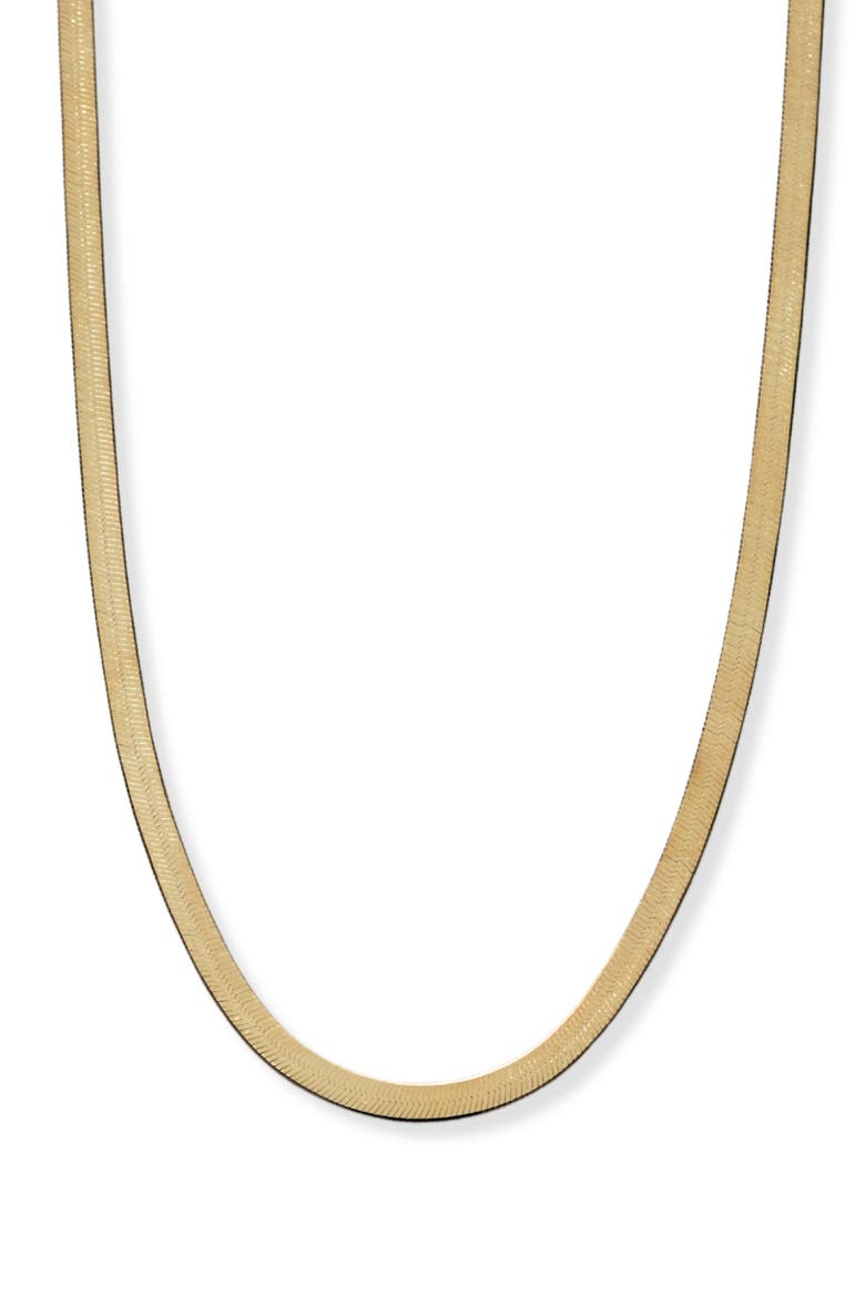 Reverse Herringbone Chain Necklace, Alternate, color, GOLD