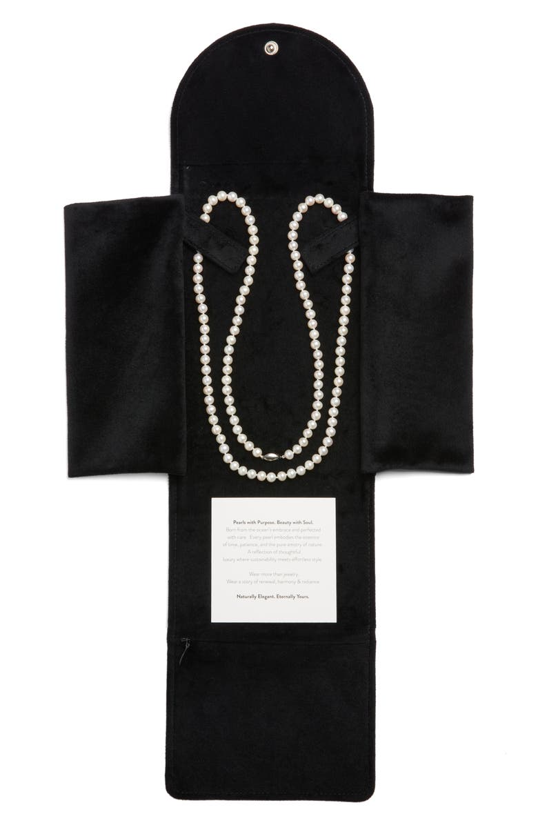 Nordstrom Freshwater Pearl Necklace, Alternate, color, White- 14K White Gold