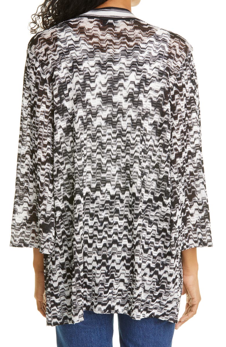 Missoni Contrast Trim Long Cardigan, Alternate, color, 