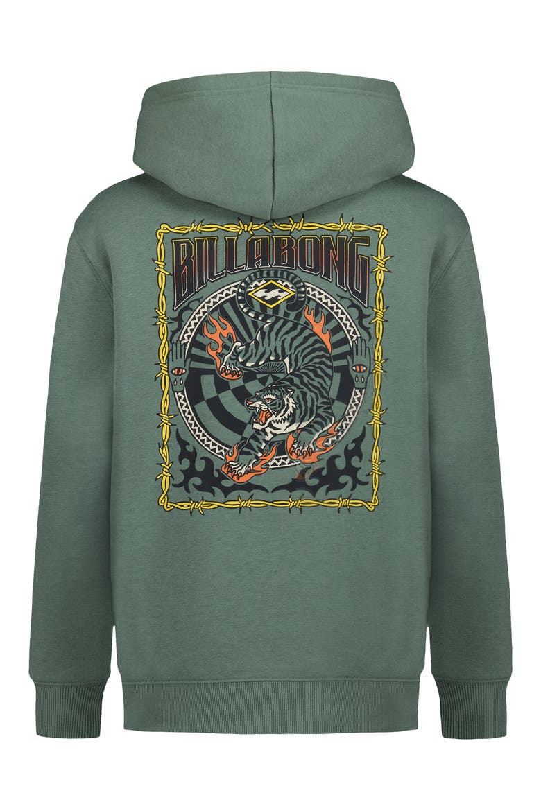 Kids' Inferno Tiger Graphic Hoodie, Alternate, color, LAUREL WREATH
