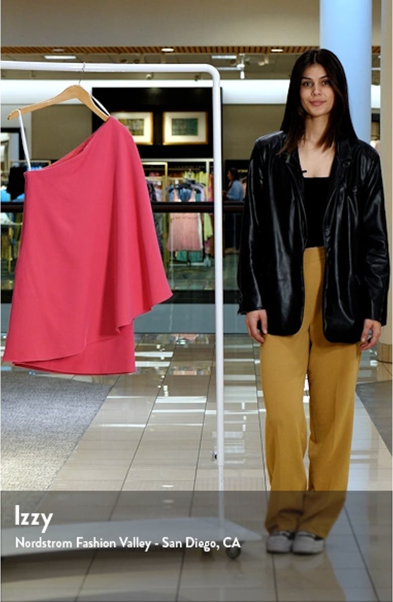 Melina One-Shoulder Crepe Cocktail Dress, sales video thumbnail