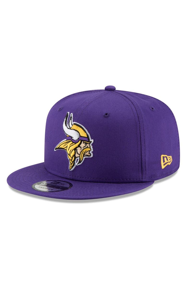 New Era Men's New Era Purple Minnesota Vikings Basic 9FIFTY Adjustable Snapback Hat, Main, color, Purple