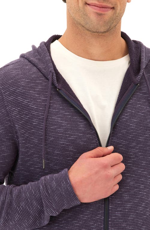 Threads 4 Thought Jordyn Stripe Organic Cotton French Terry Zip Hoodie In Stargazer