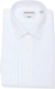 Nordstrom Non-Iron Traditional Fit Solid Cotton Dress Shirt