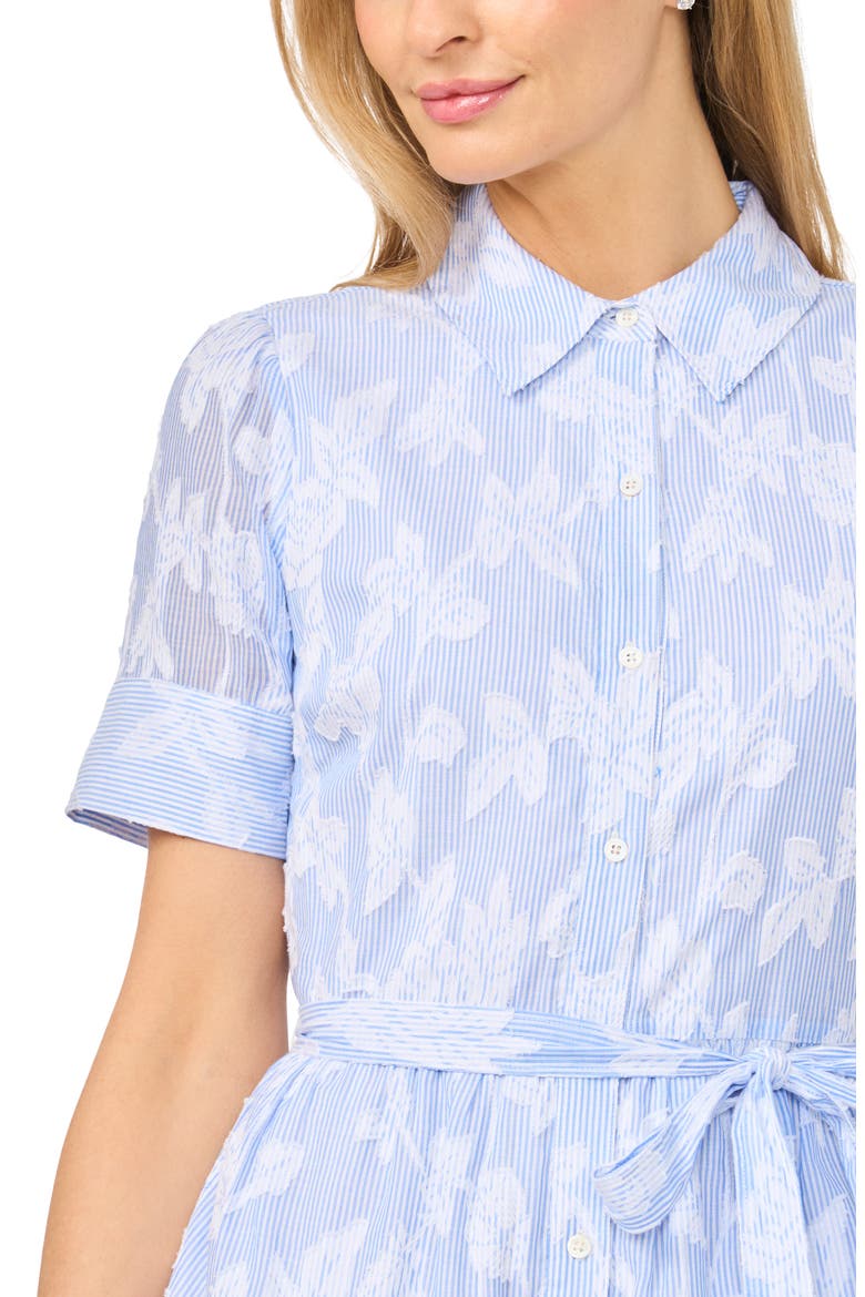 Tie Waist Shirtdress, Alternate, color, BLUE/ ULTRA WHITE