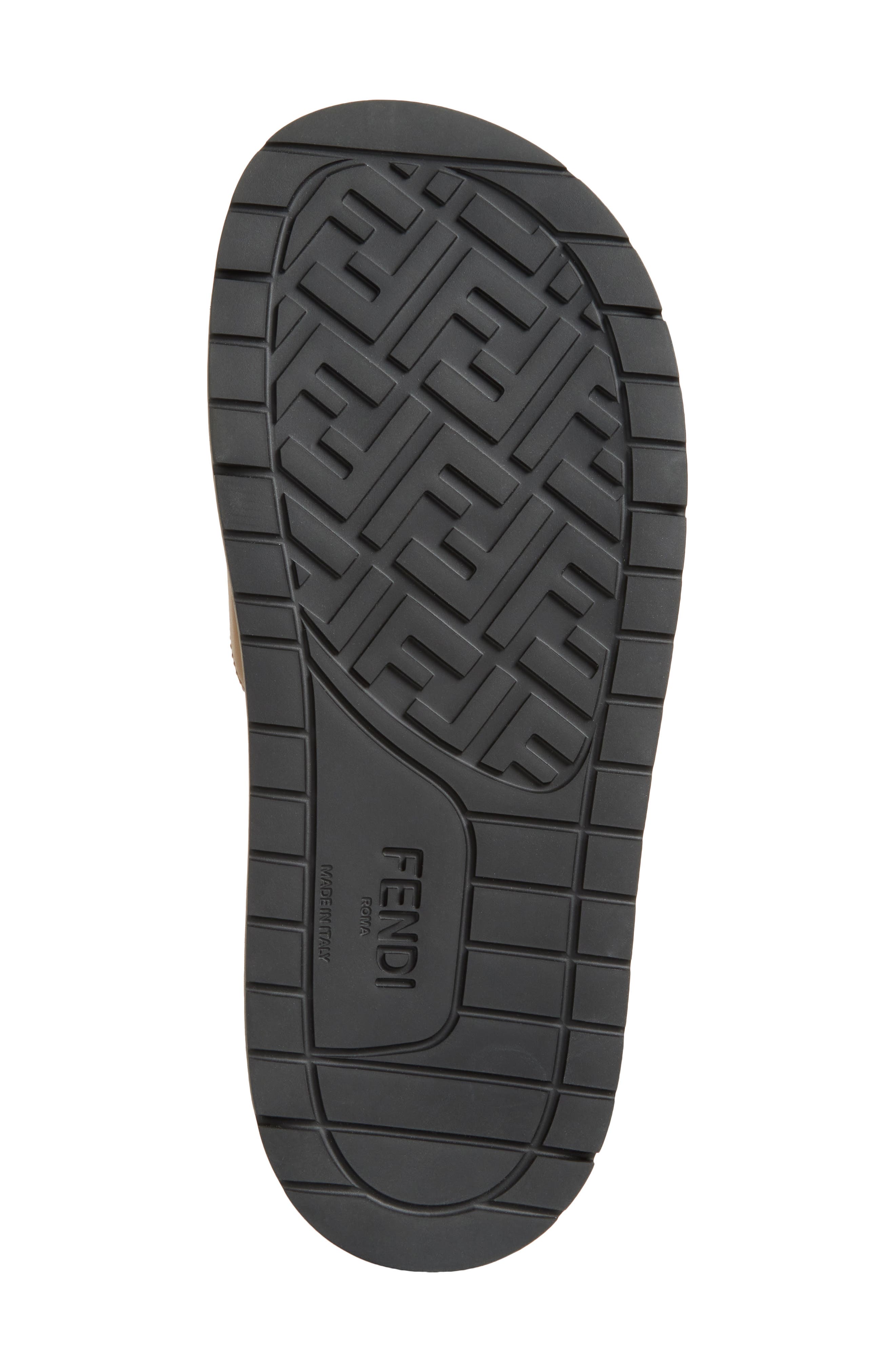 Fendi Diagonal Slide Sandal, Alternate, color, Sand.ner.tabacc.nero