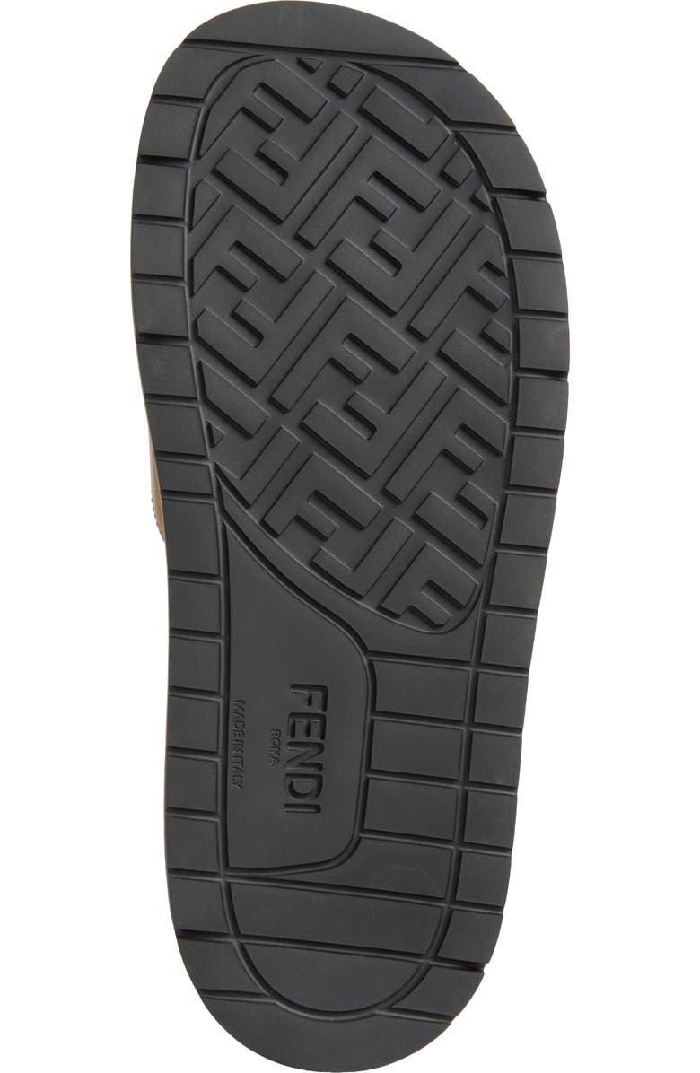 Fendi Diagonal Slide Sandal, Alternate, color, Sand.ner.tabacc.nero
