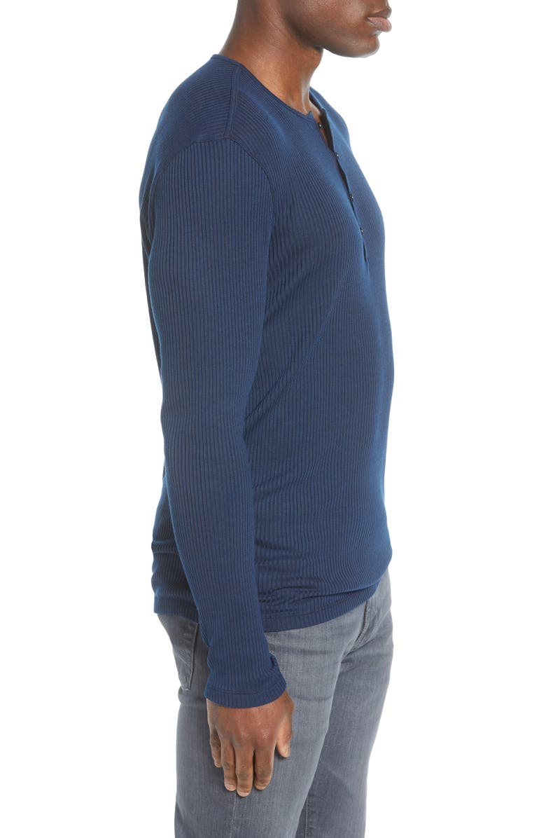 John Varvatos Star USA Slim Fit Ribbed Henley, Alternate, color,