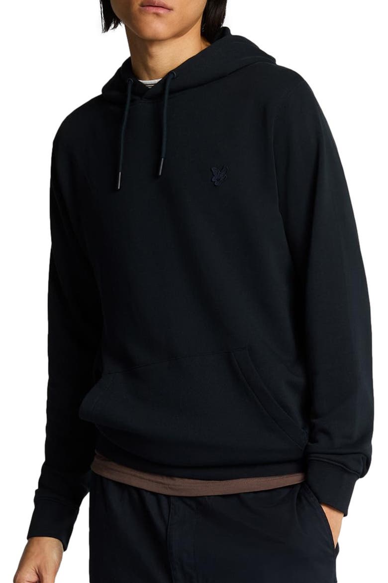 Superfine Cotton Loopback Hoodie, Alternate, color, Dark Navy