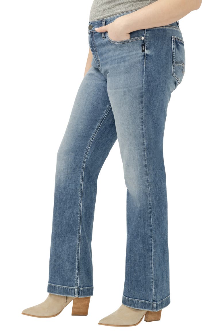 Elyse Curvy Mid Rise Bootcut Jeans, Alternate, color, SATURDAY MORNING