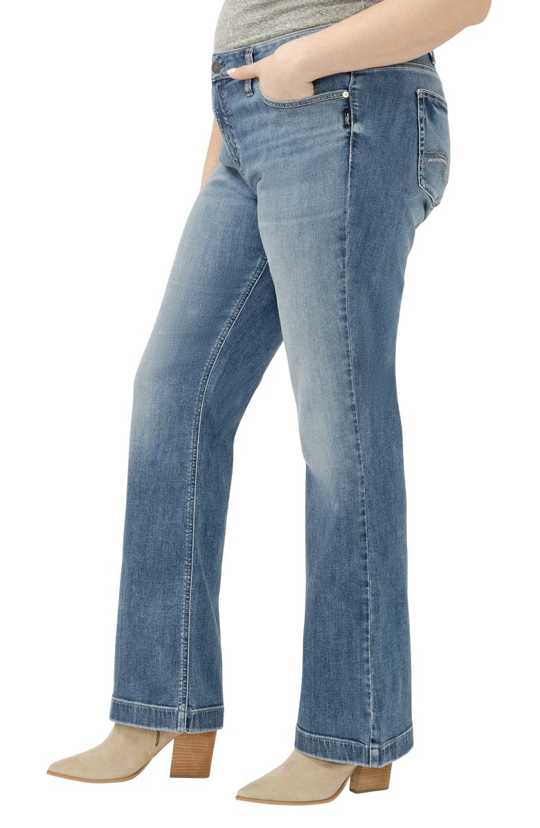 Silver Jeans Co. Elyse Curvy Mid Rise Bootcut Jeans, Alternate, color, 