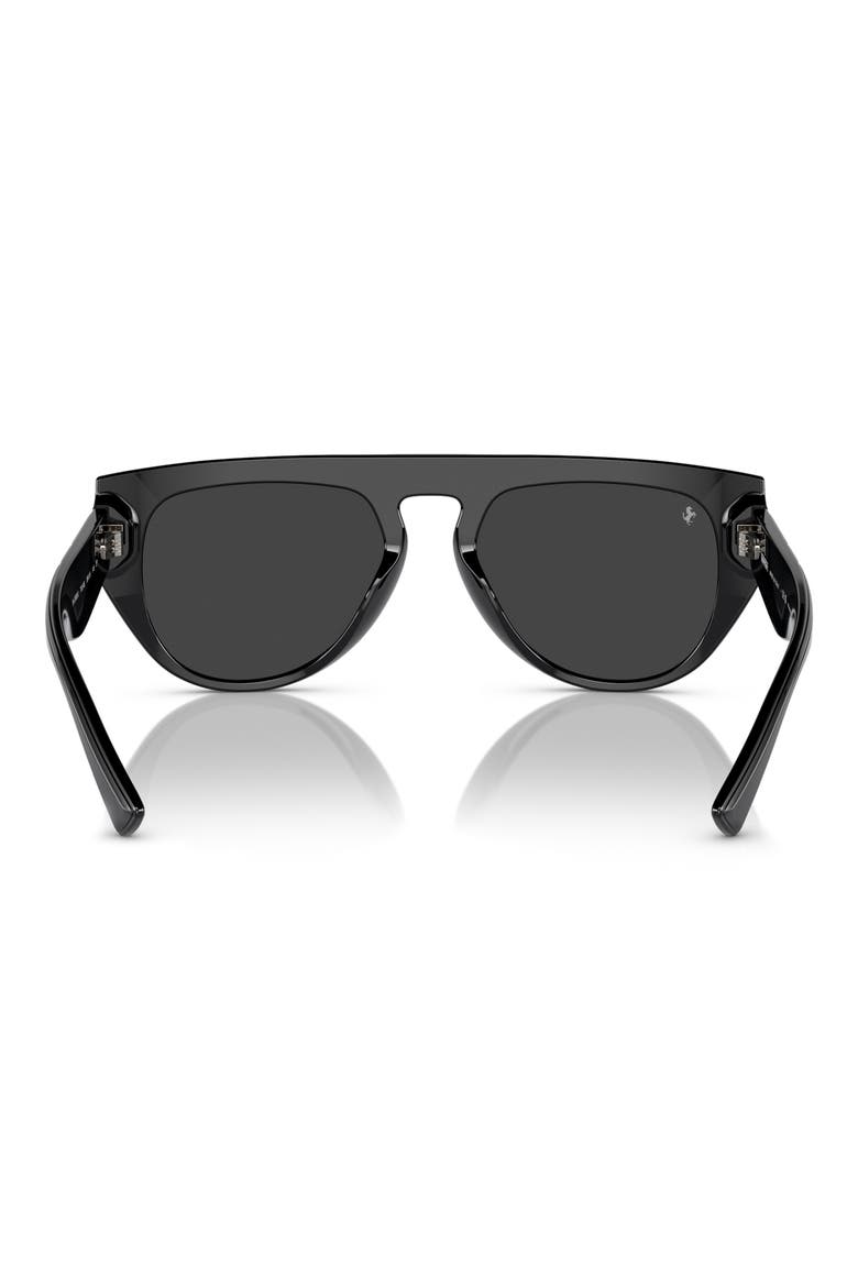 56mm Polarized Pilot Sunglasses, Alternate, color, BLACK / POLAR BLACK MIRROR
